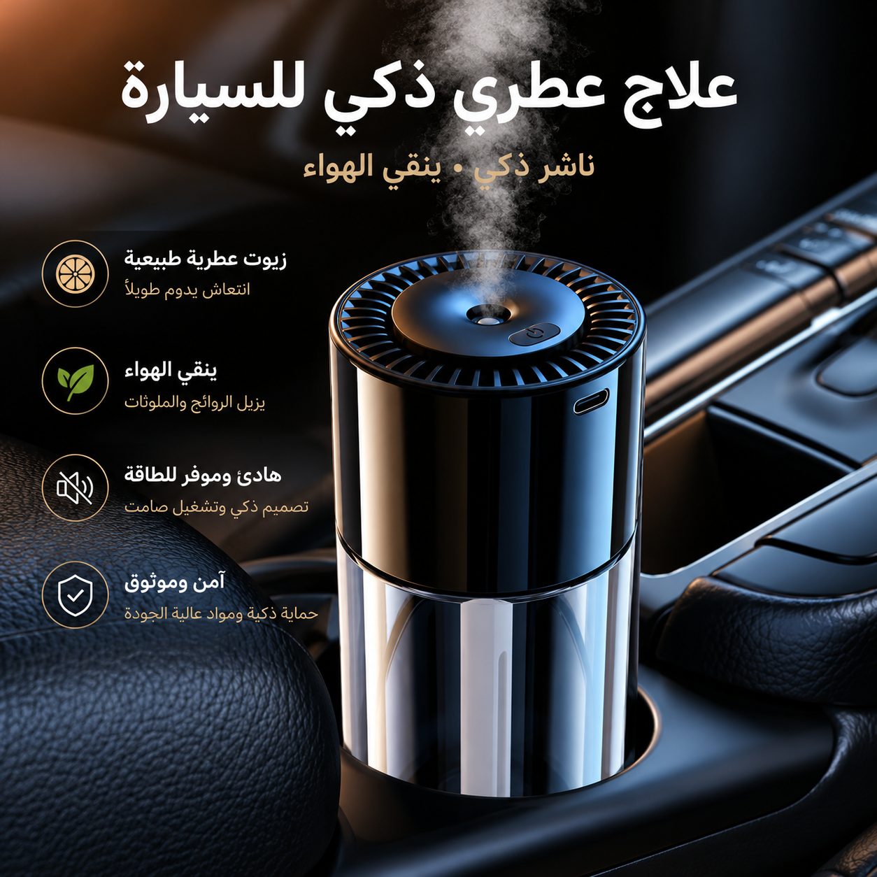 🌬️ معطر السيارة الذكي – انتعاش يدوم حتى 365 يومًا